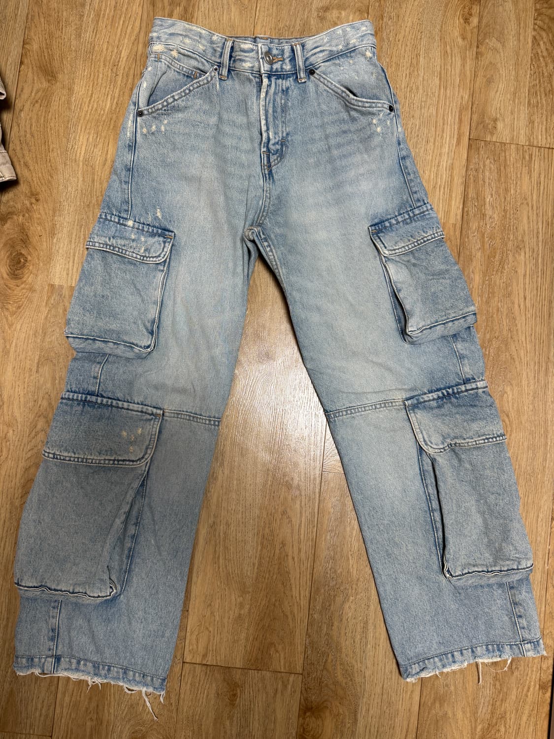 자라 데미지드 카고 데님 상품이미지1