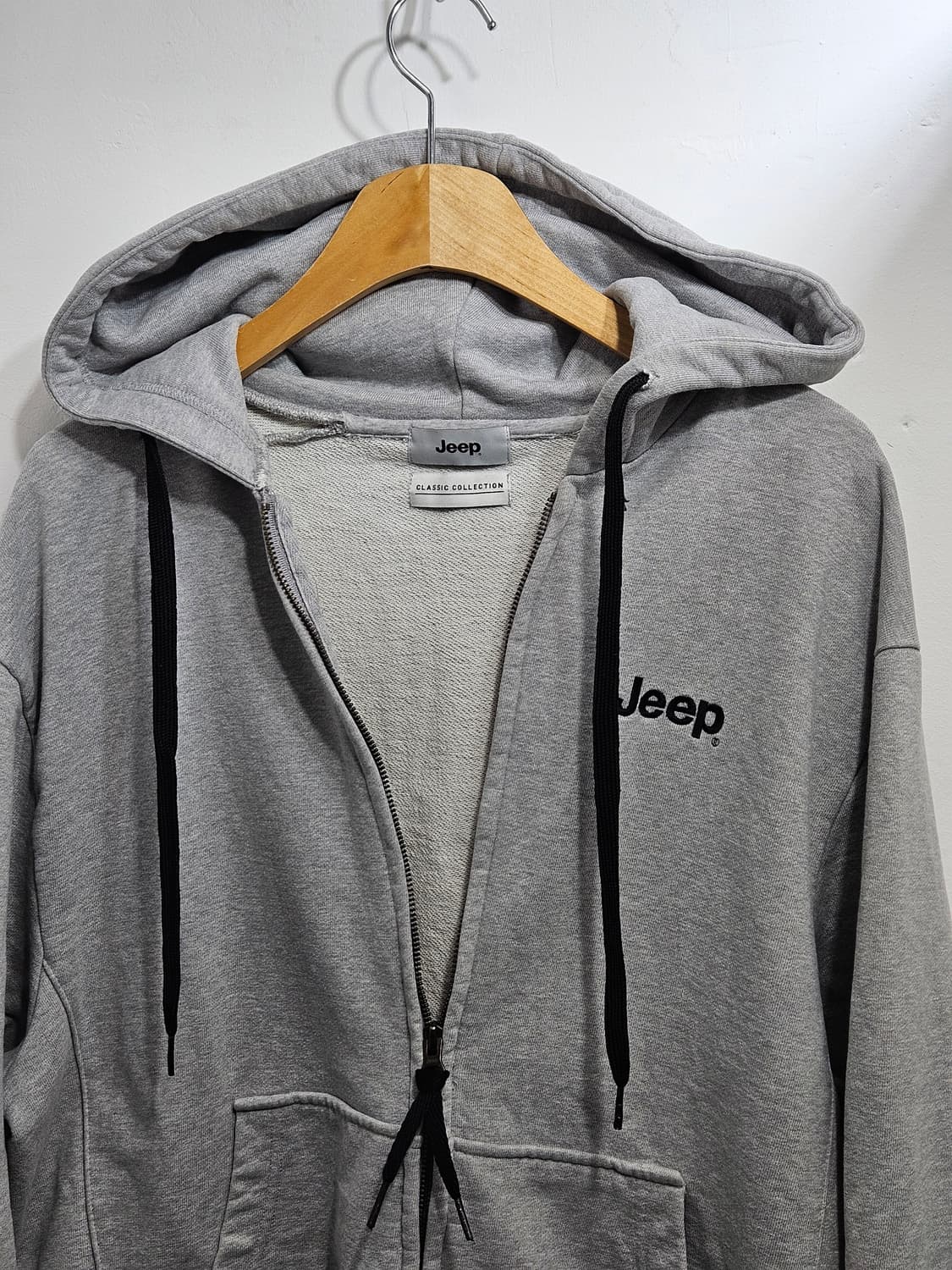 지프 Jeep 남녀공용 후드집업, 회색 L 상품이미지2
