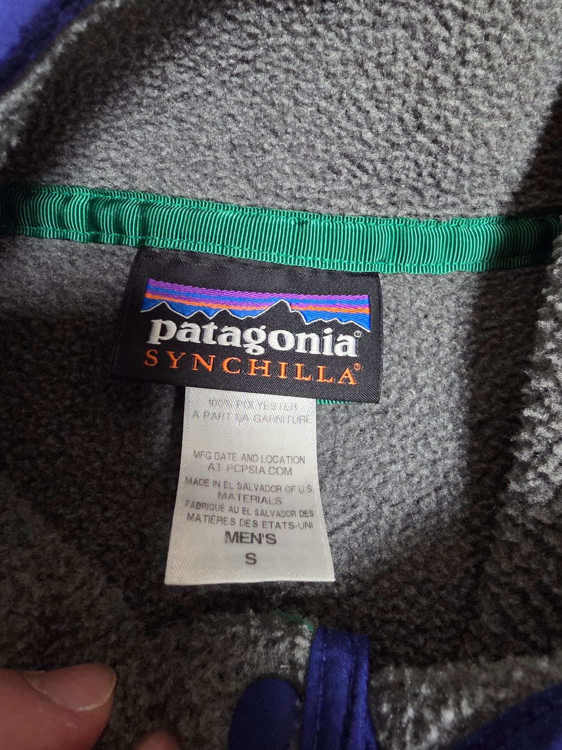 파타고니아 신칠라 헤비웨이트 니켈블루 맨 S 상품이미지2