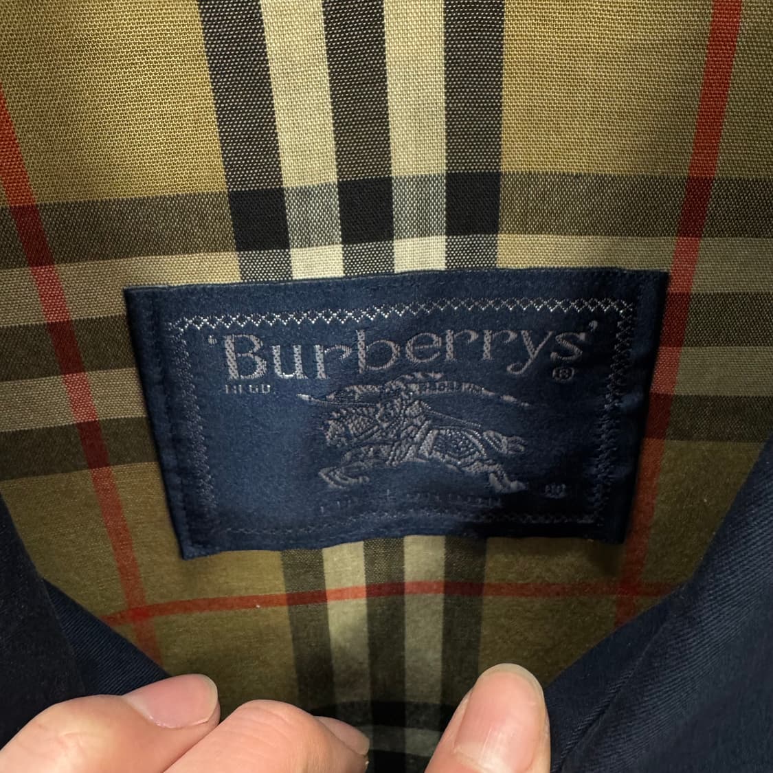 80s 버버리 블루종 자켓 전면 월계수 기사 로고 포인트 네이비 상품이미지6