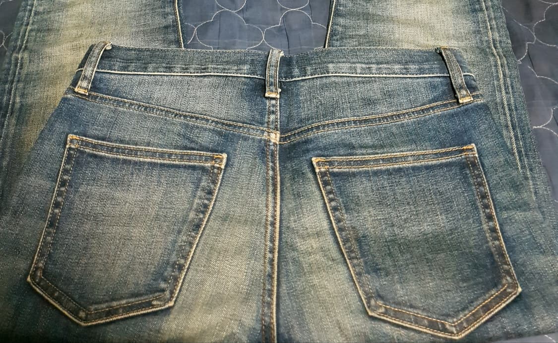 (카이하라 원사) 유니클로 로우라이즈 스키니 테이퍼드 셀비지 진 (29) 상품이미지2