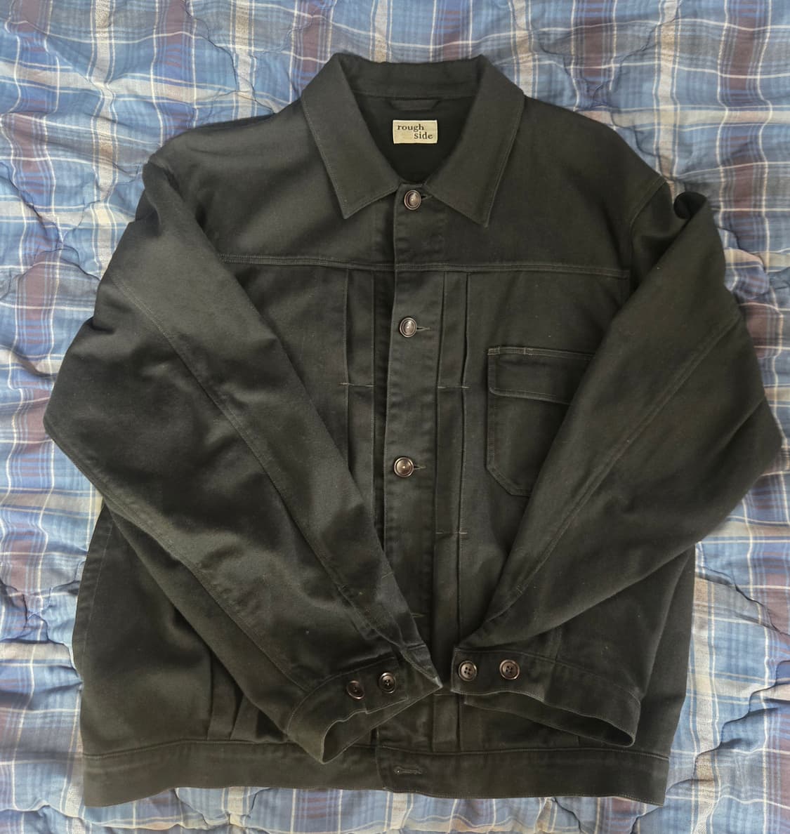 러프사이드 트러커자켓 애쉬 블랙 3사이즈 판매합니다. 상품이미지2