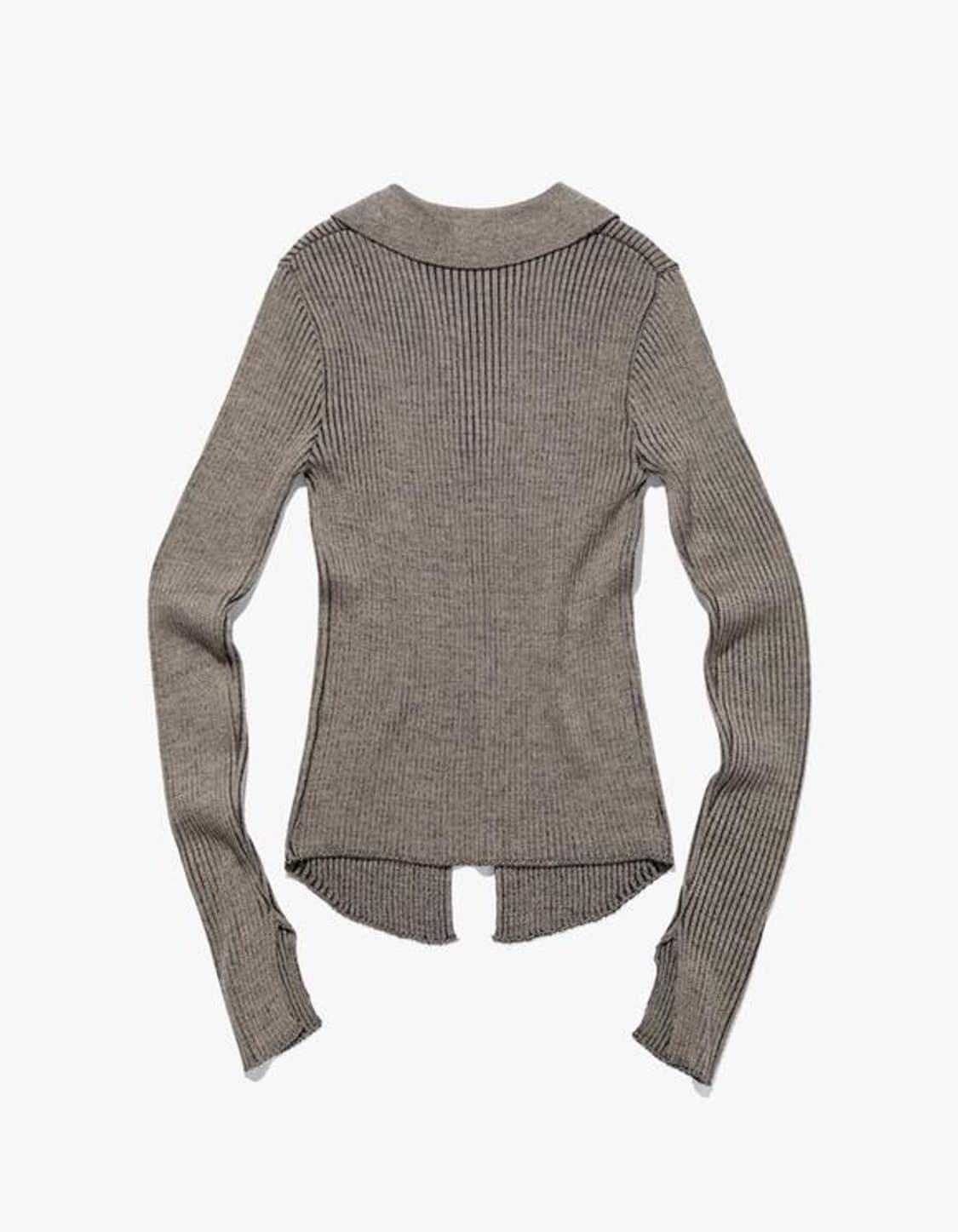 미스치프 MSCHIEF 니티드 투톤 집업 가디건 상품이미지4