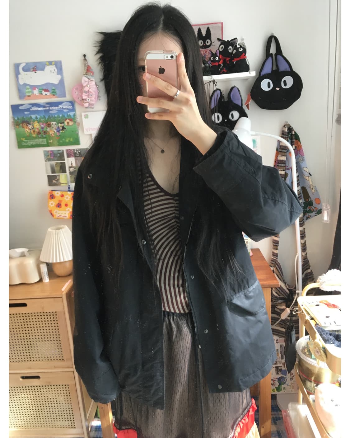 vintage utility field jacket black 상품이미지2