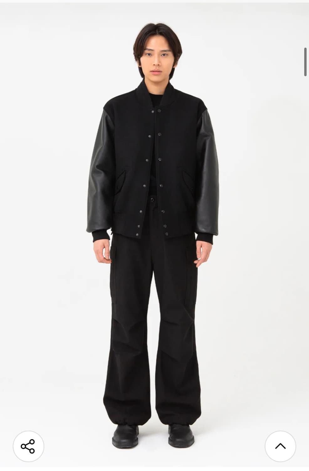 브라운야드 바시티 자켓 블랙 5사이즈 상품이미지7