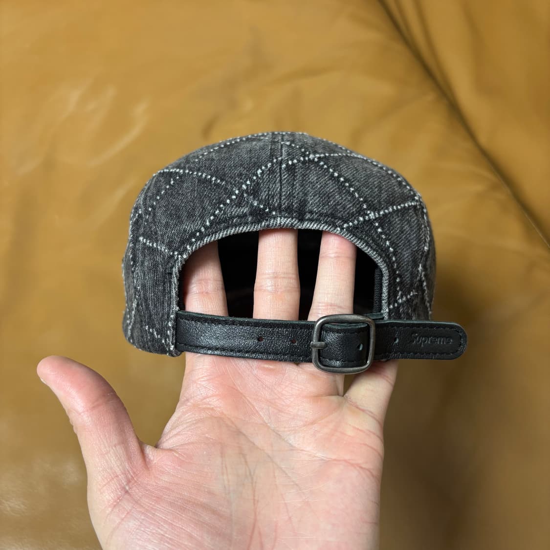 슈프림 캠프캡 모자 박스로고 23fw 펀치드 데님 블랙 상품이미지8