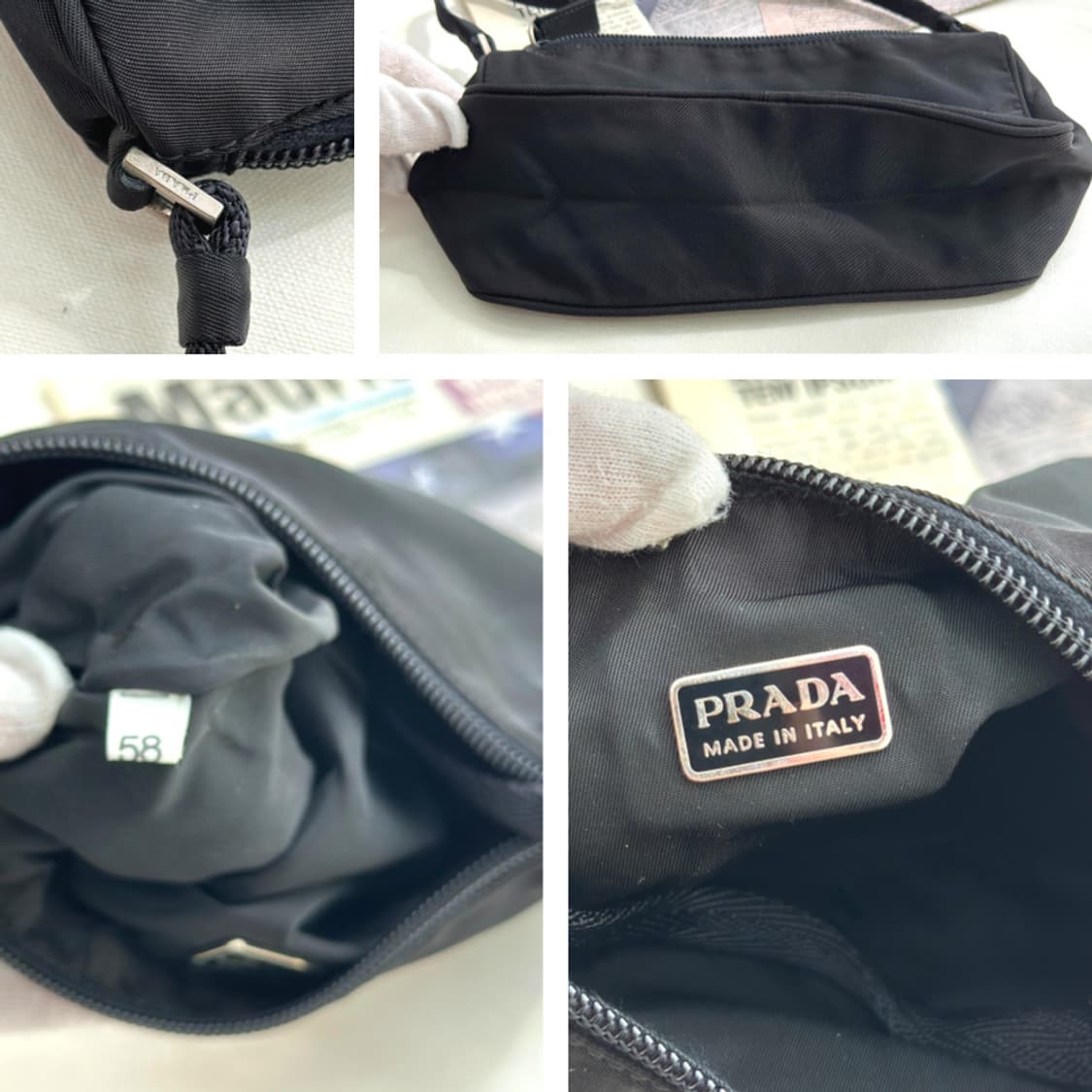 PRADA 나일론 포코노 미니백 2000 나일론 미니백 상품이미지5
