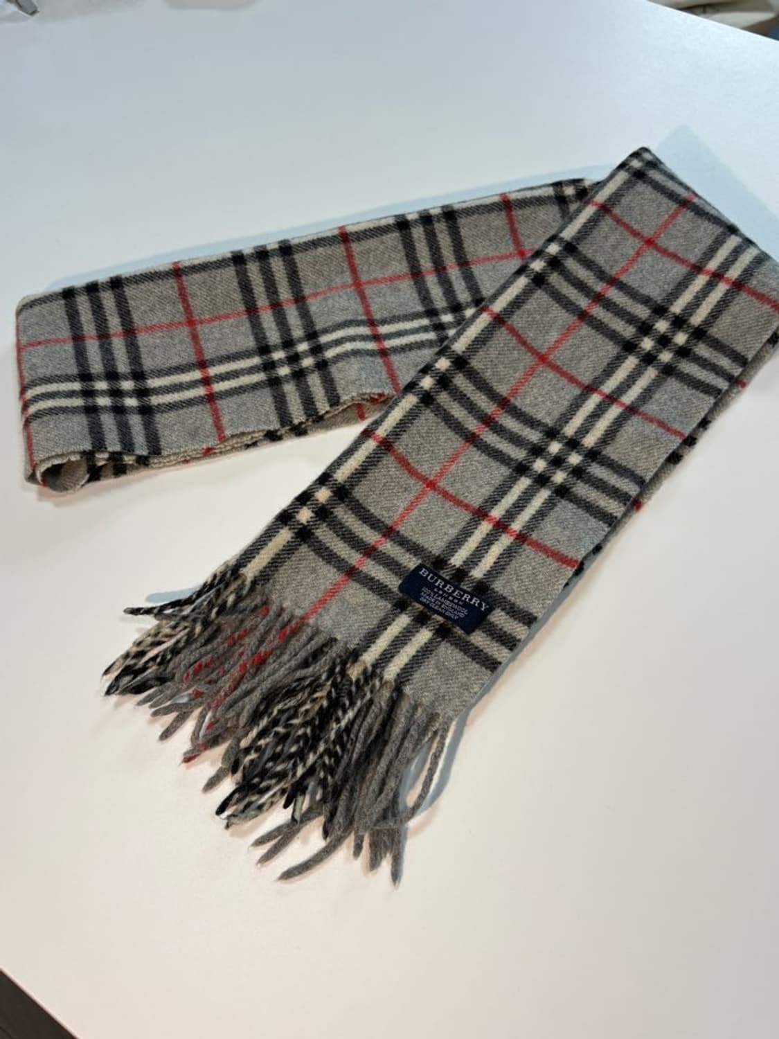 버버리 램스울 100% 그레이 머플러 목도리 정품 상품이미지1