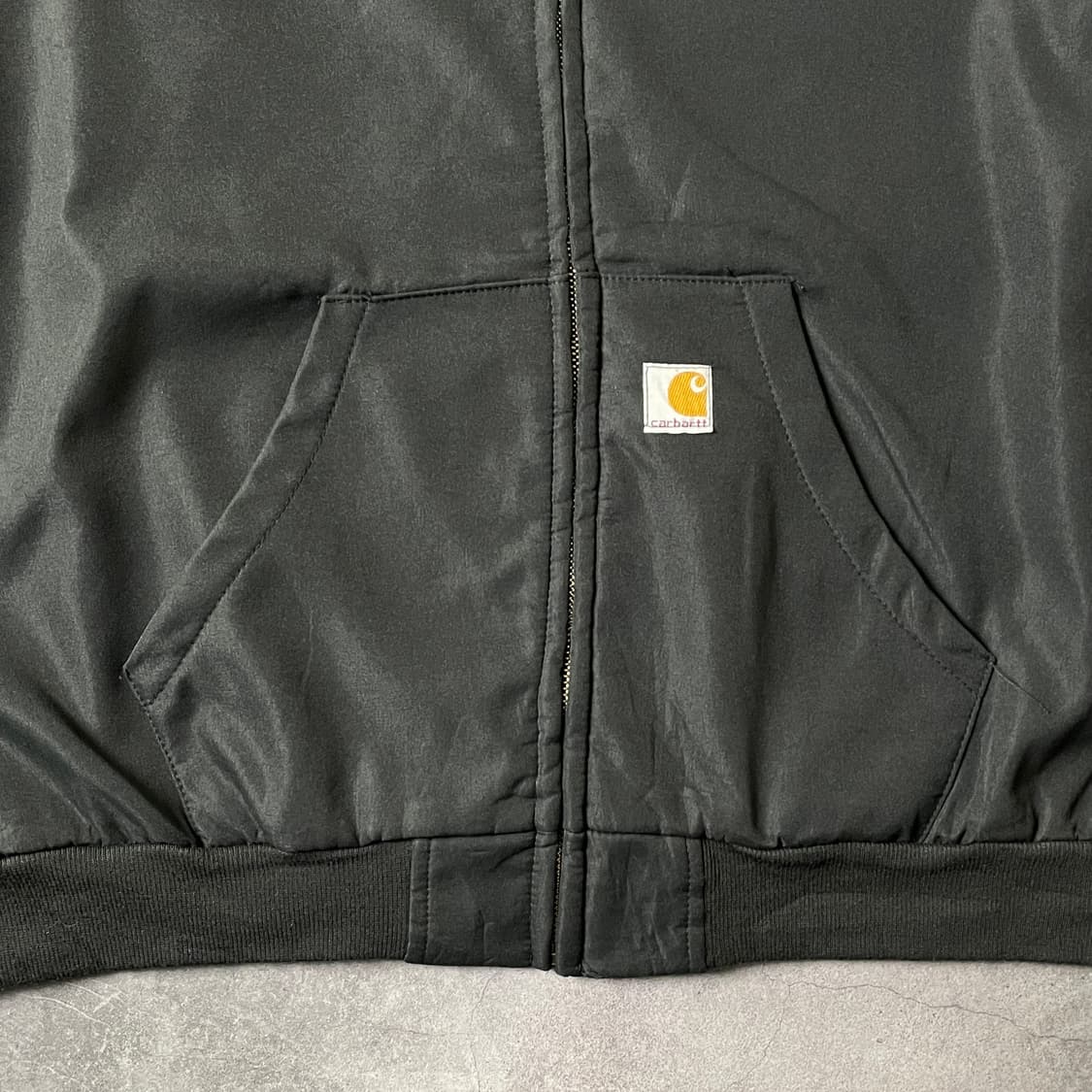 UNKNOWN 빈티지 블랙 벨벳라이닝 후드집업 A00378 상품이미지4