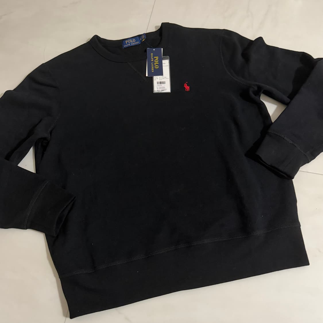 폴로 맨투맨 블랙 아울렛 정품 상품이미지1