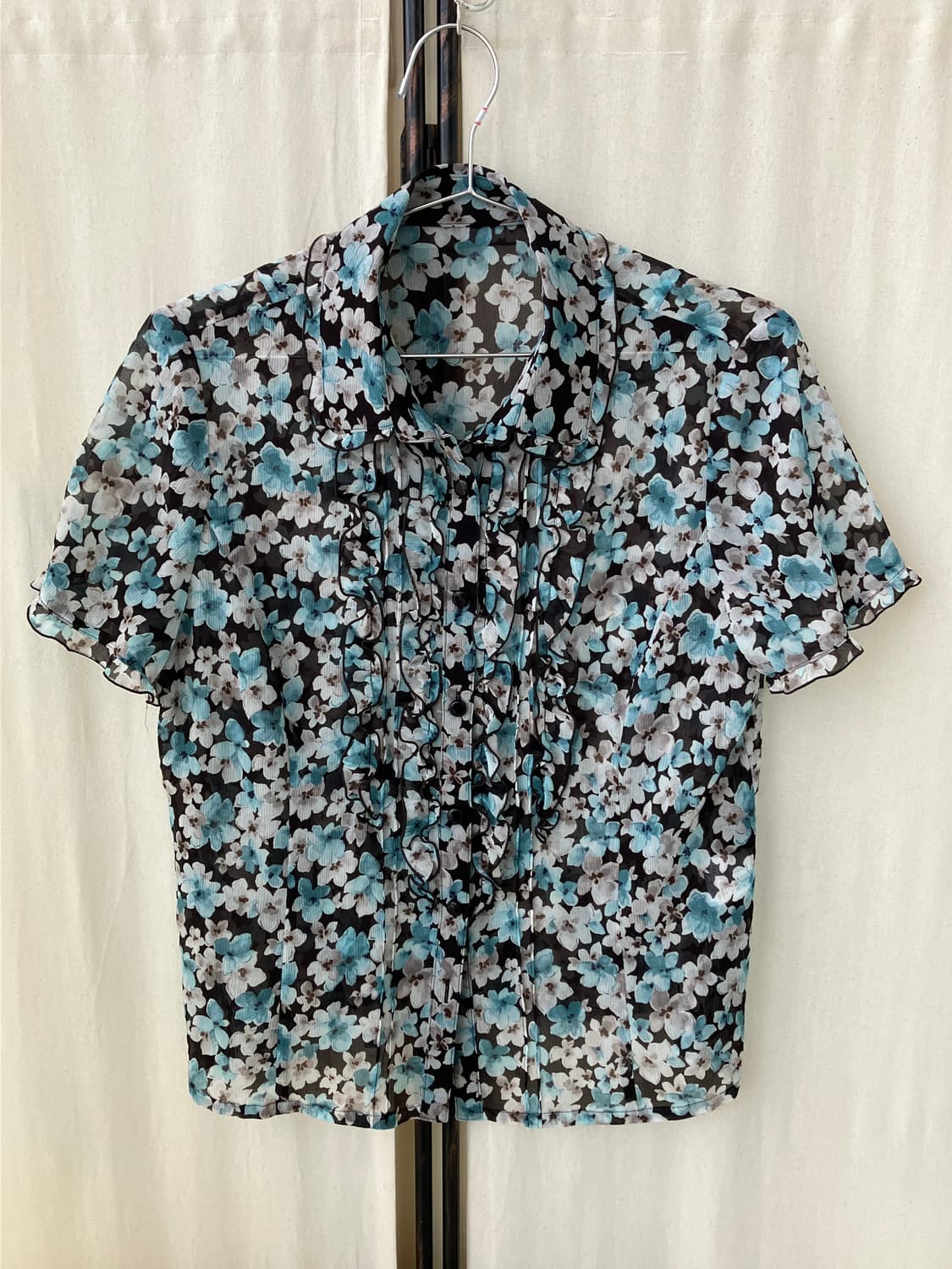  sky flower frill blouse 상품이미지3