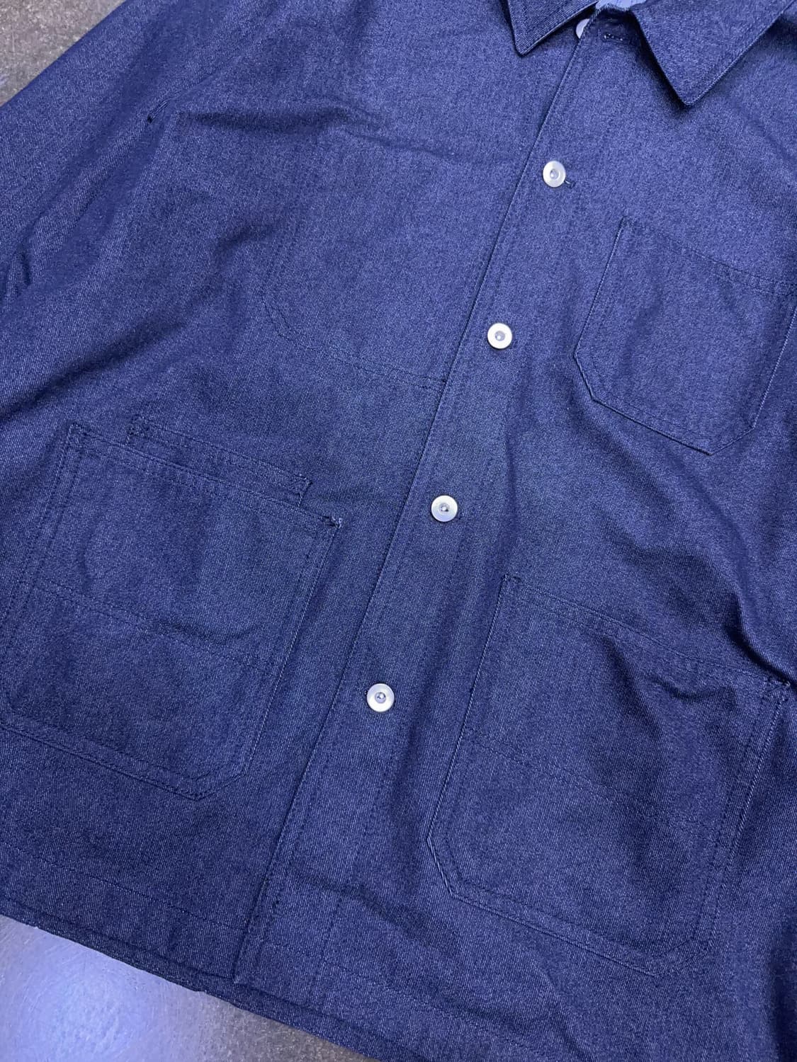 무신사스탠다드 데님 라이크 초어 자켓 딥인디고 2XL 상품이미지8