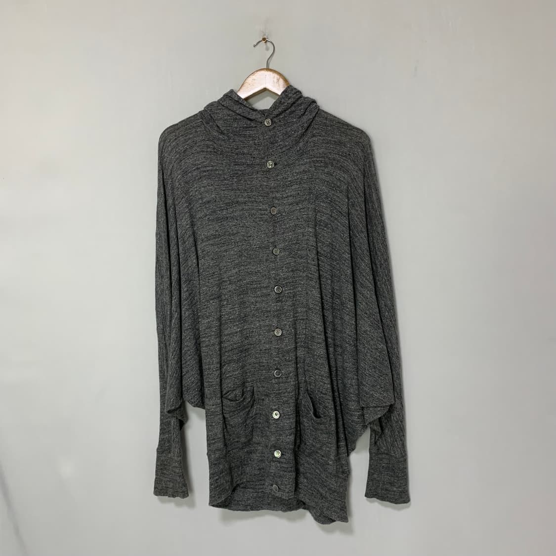 Zucca 일본 빈티지 그레이 루즈핏 후드 가디건 M 상품이미지1