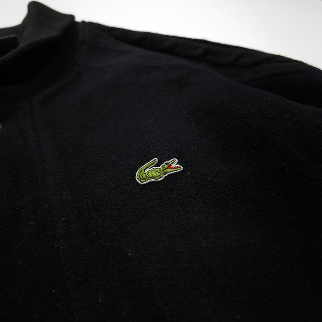 라코스테 아카이브 자수로고 디테일 울 해링턴 자켓 (L) 상품이미지3