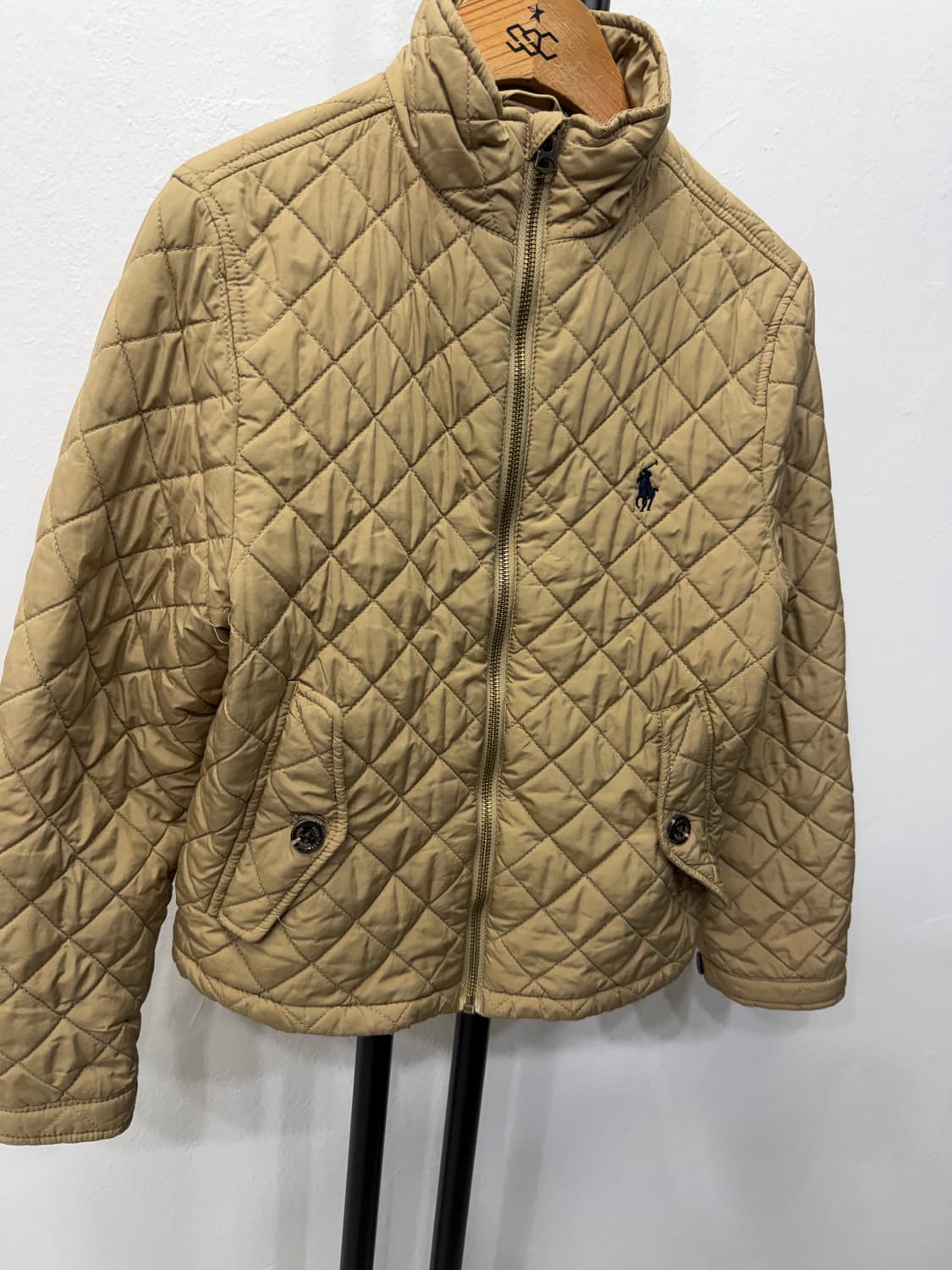 정품) 폴로랄프로렌 키즈 퀼팅 자켓 카키색 10-12y 상품이미지2