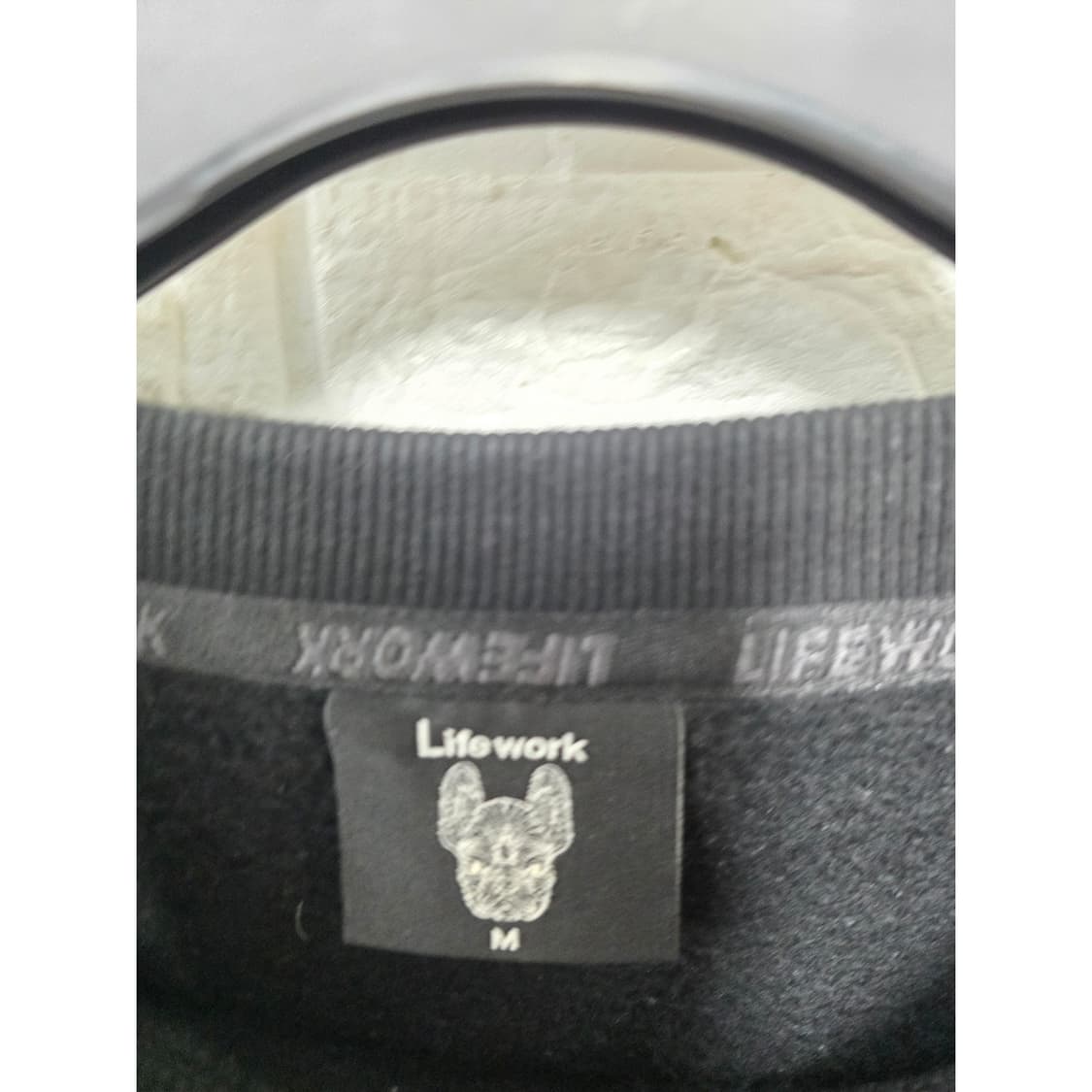 택포) 라이프워크 블랙 맨투맨 L 상품이미지2