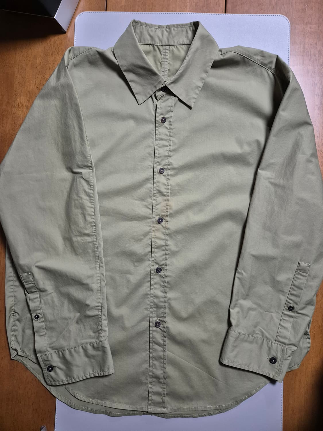 시스템옴므 코튼 셔츠 95 카키 상품이미지3