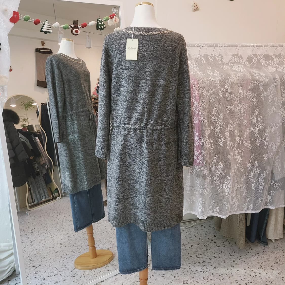 Collection's k 멜란지그레이 니트 원피스 상품이미지9