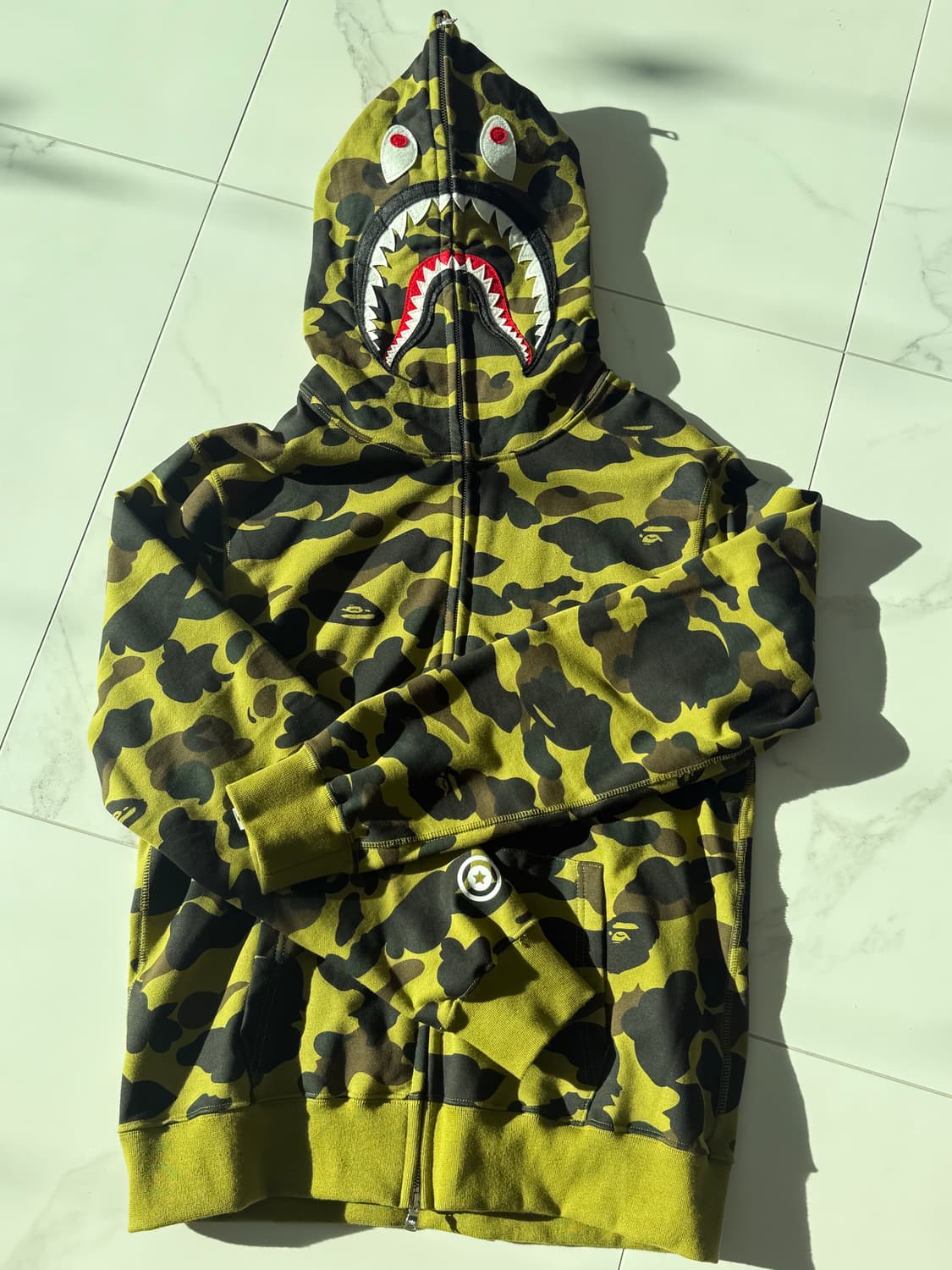 새상품급) 베이프 녹계 후드집업 M 상품이미지1