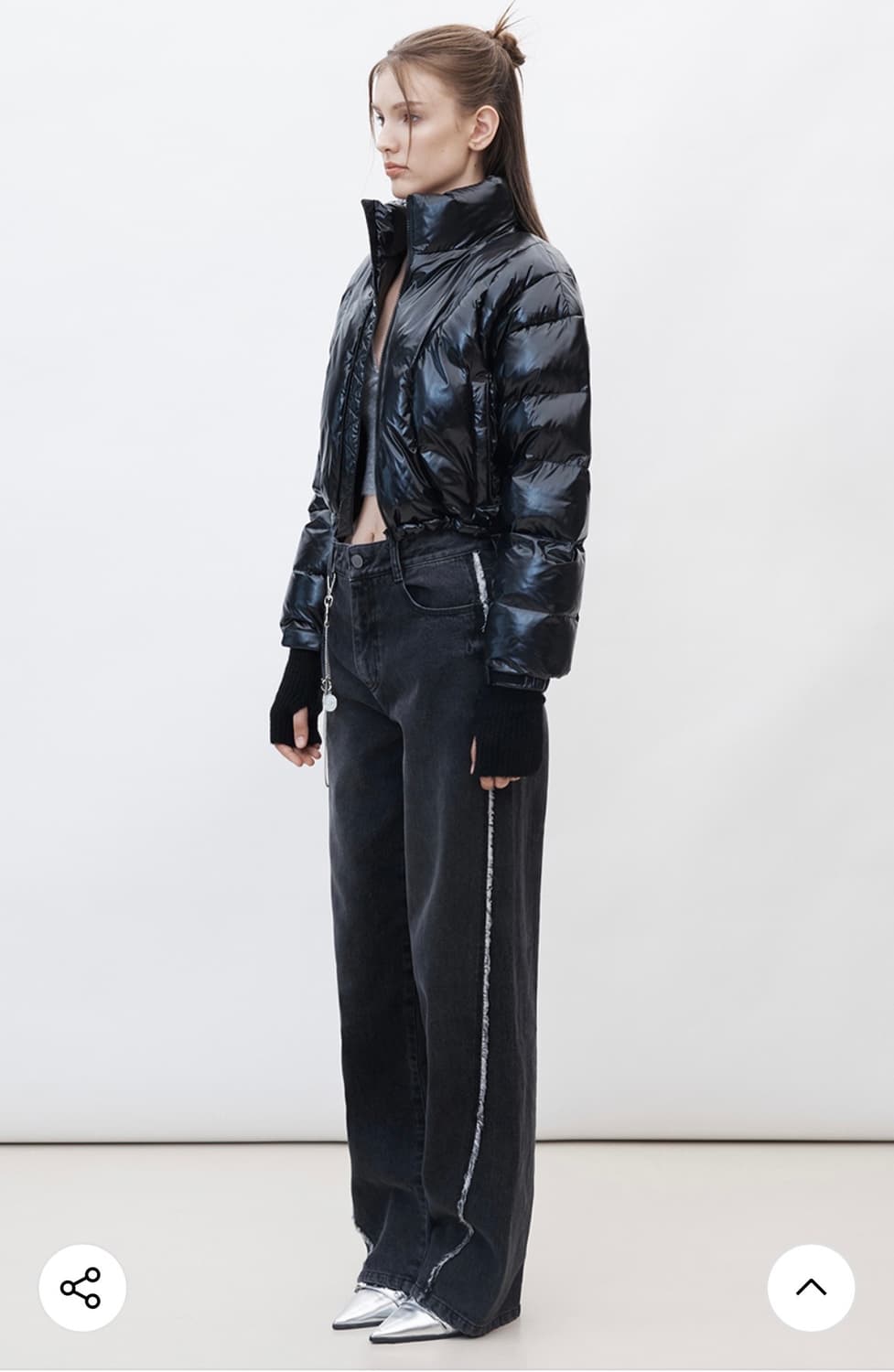 급처 원가 24만원) 커렌트 VARSITY SHORT PUFFER 상품이미지3