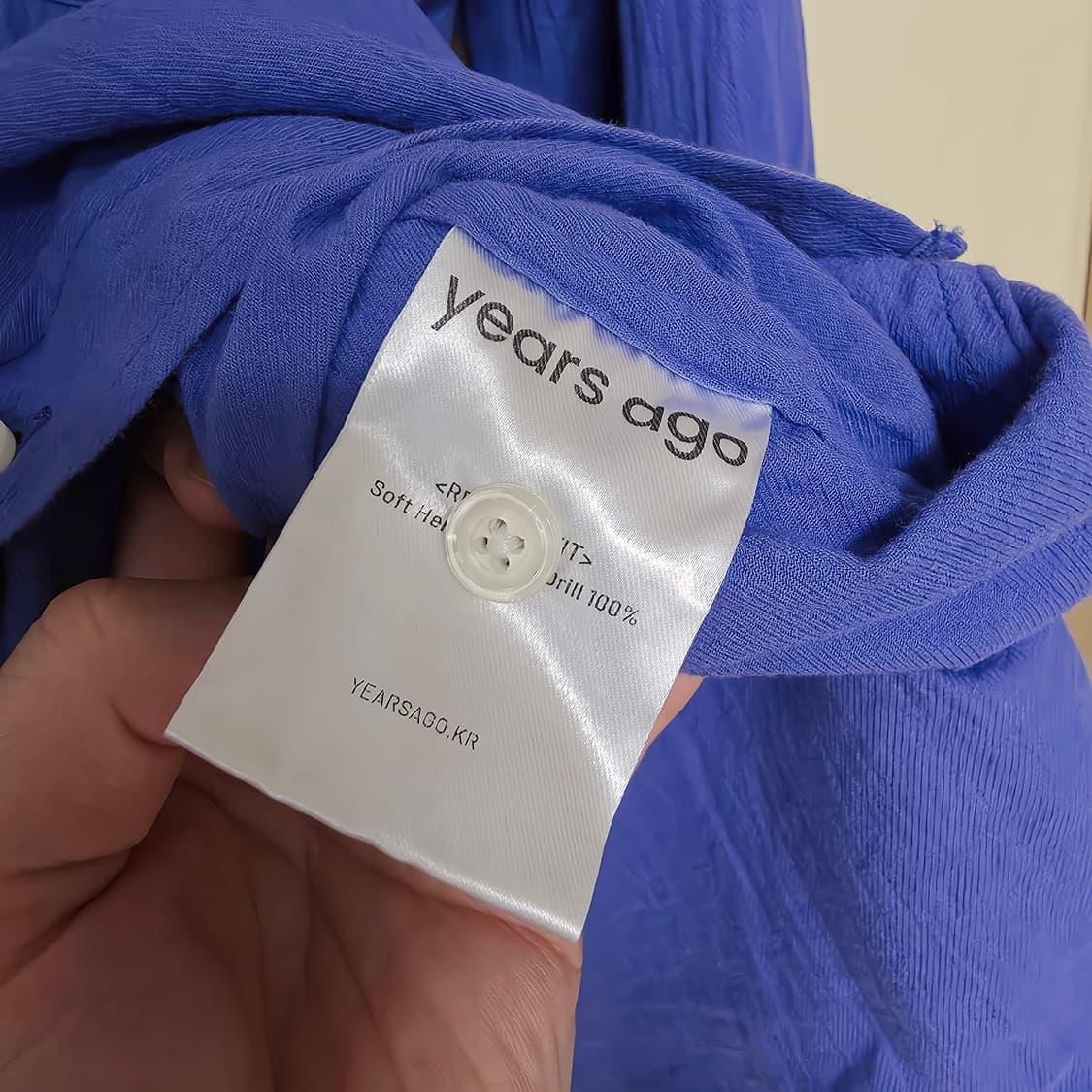 [2] 이얼즈어고 헴프 코튼 포이카 셔츠 블루 yrs 상품이미지7