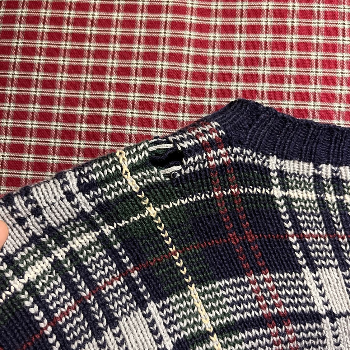 폴로 골프 체크 라운드니트 상품이미지10