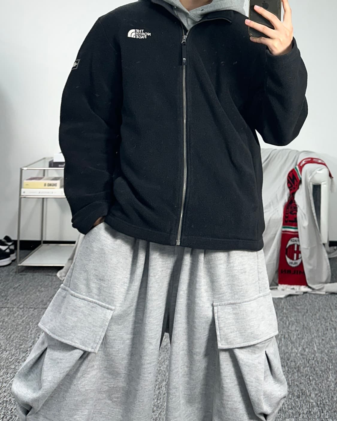 노스페이스 블랙 플리스 자켓 100 상품이미지3