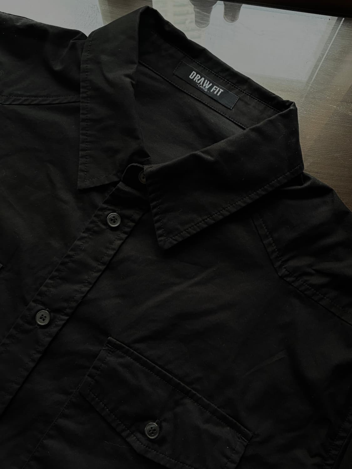 (L) 드로우핏 워시드 코튼 웨스턴 셔츠 [BLACK] 판매 상품이미지9