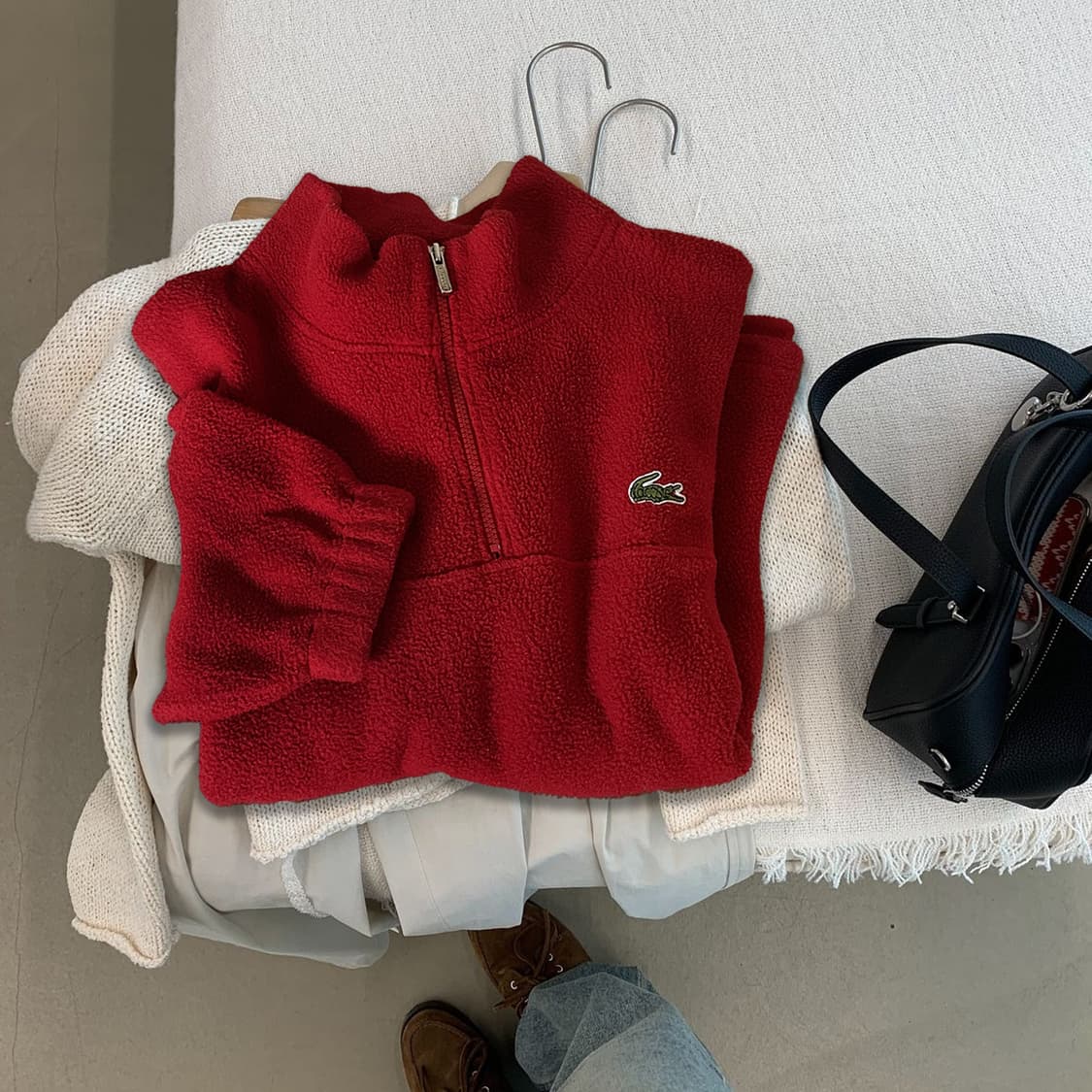 Lacoste Fleece Half Zip-Up 상품이미지1