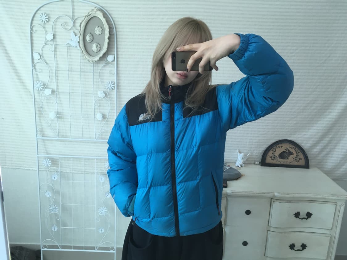 노스페이스 눕시 블루 패딩 800 상품이미지1