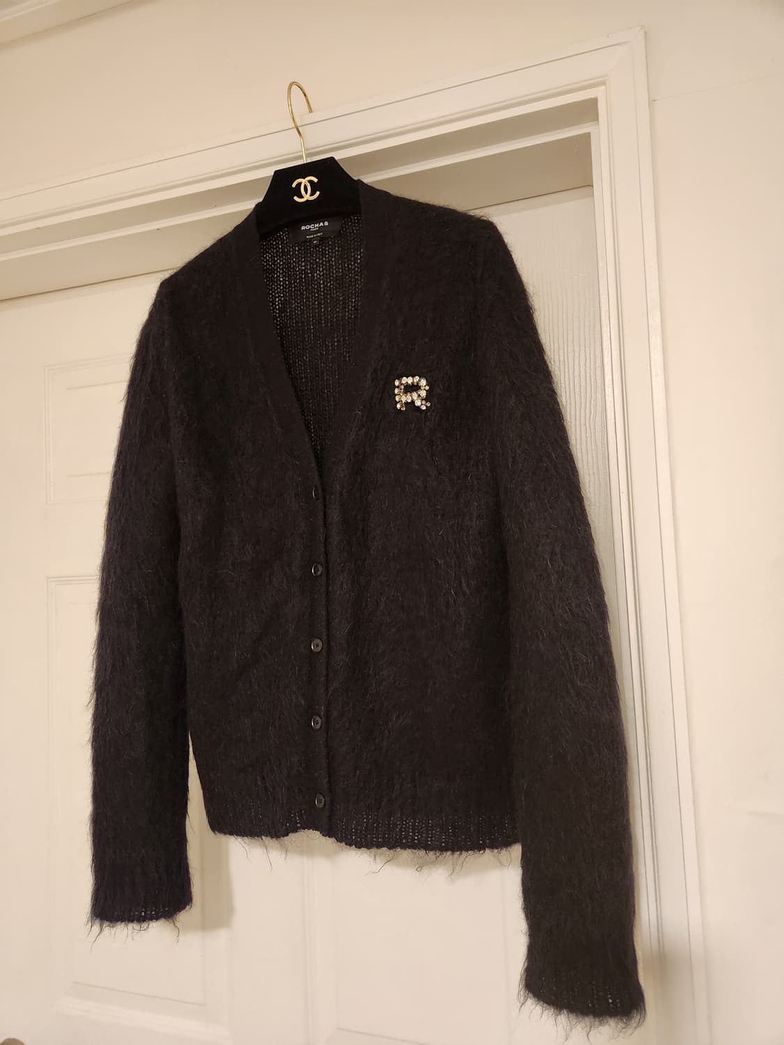 (정품)로샤스 ROCHAS 블랙 모헤어 가디건 새상품급 상품이미지4