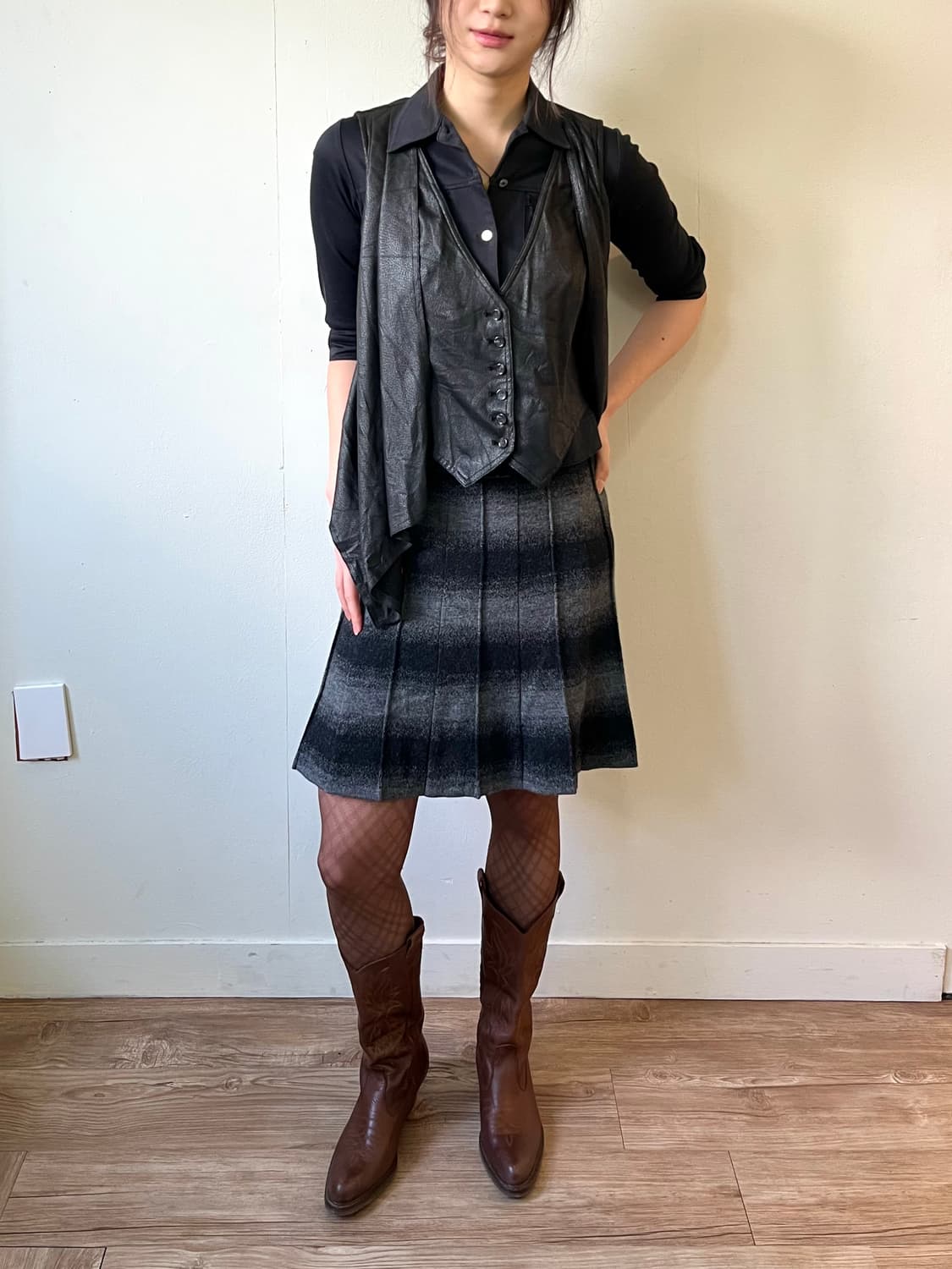 SCAPA 레더 더블 베스트 상품이미지5