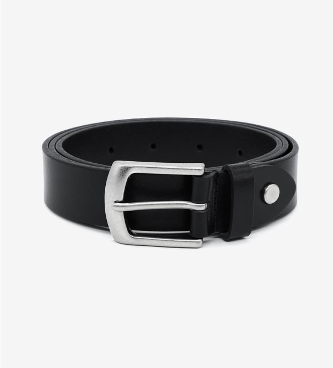 인사일런스 미니멀 레더 벨트 BLACK 상품이미지1