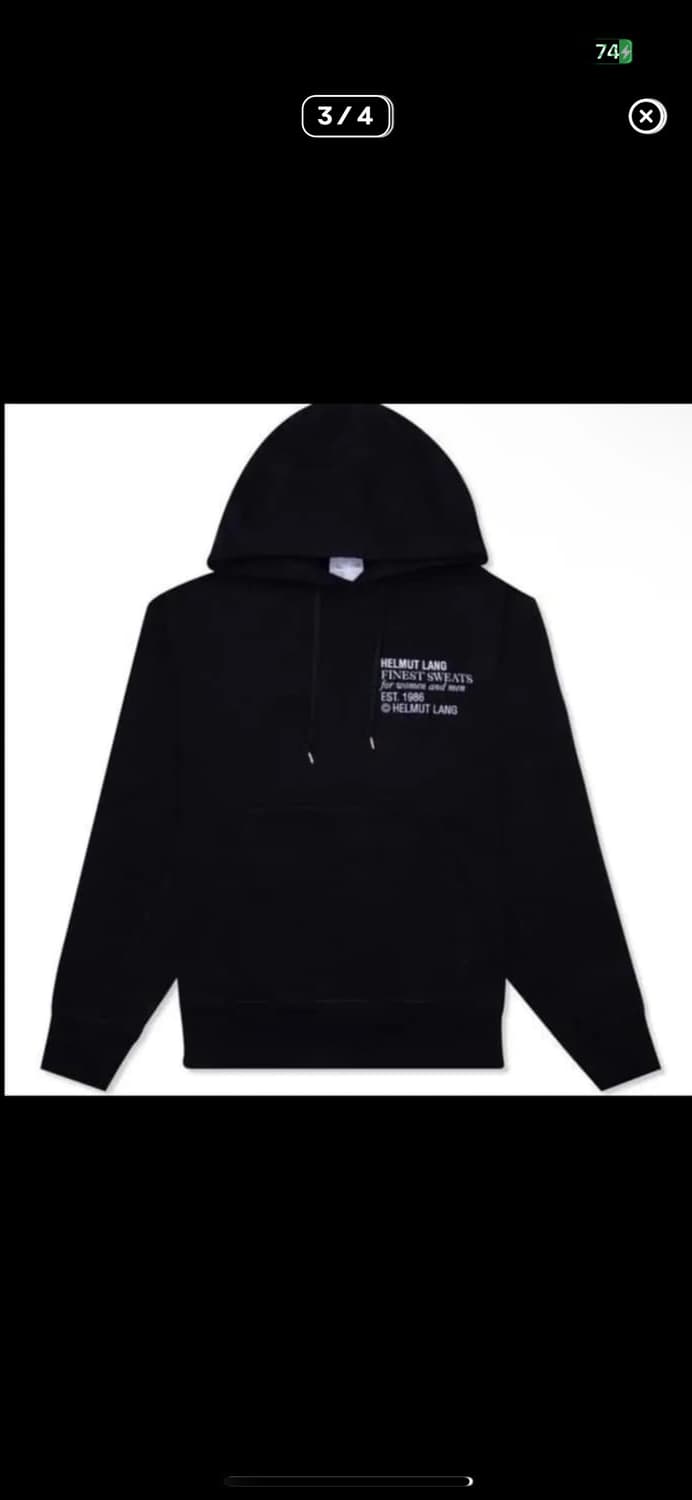 [마지막 가격] 헬무트랭 블랙 후드티 2장 L 상품이미지2