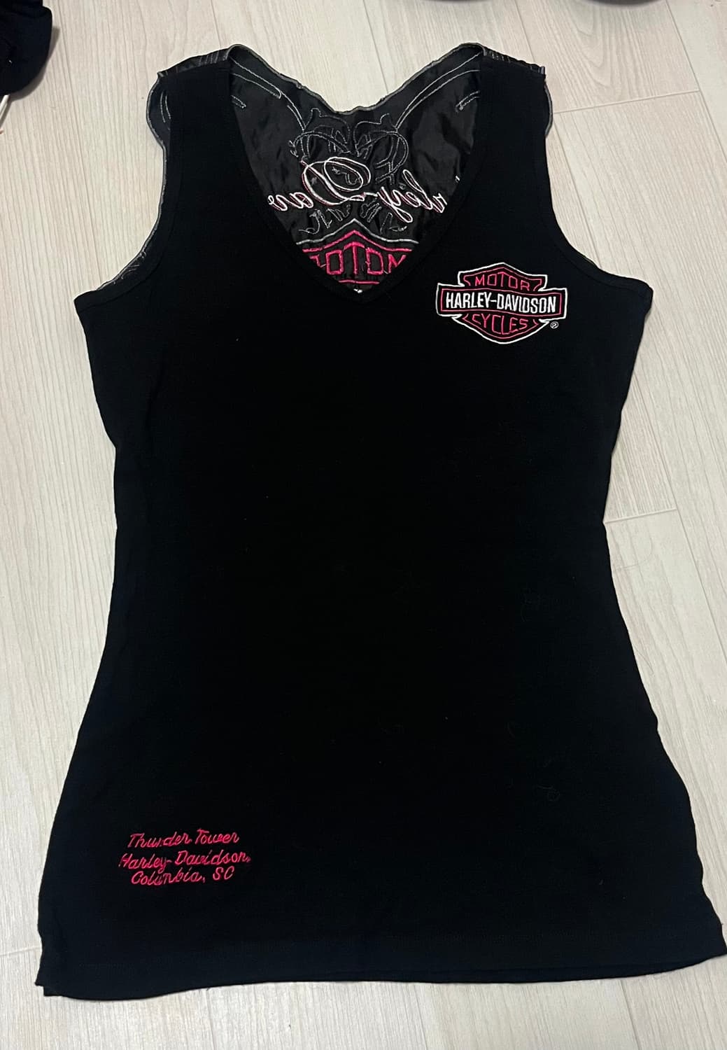 할리데이비슨 레어 자수 빈티지 나시 펑크 락 팝갸루 상품이미지2