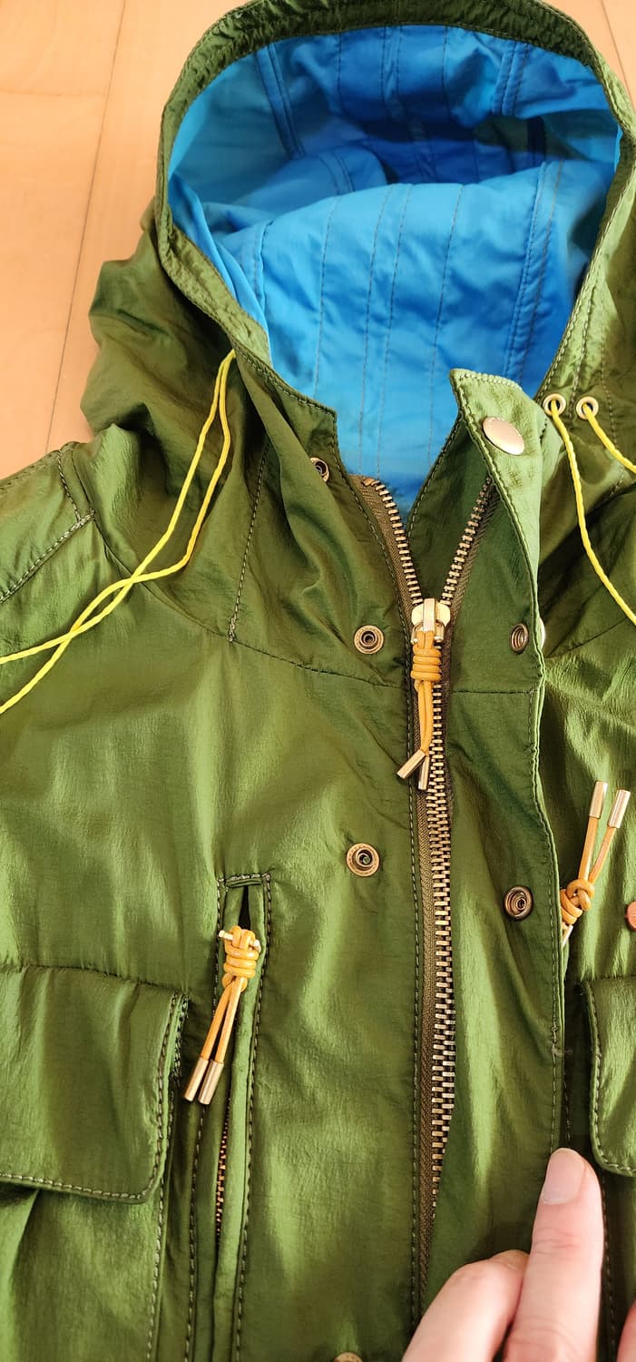 자라 데님 꾸뛰르 그린 자켓 100 상품이미지7