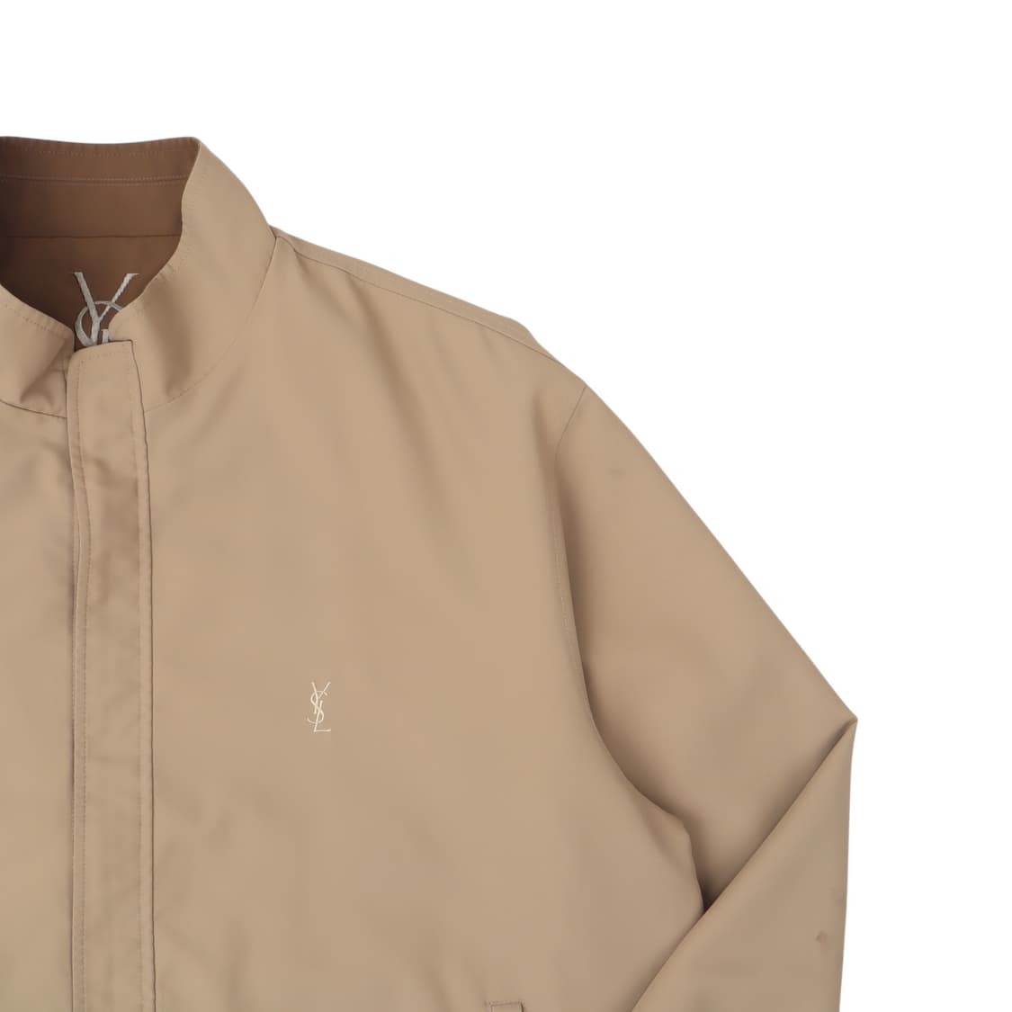 입생로랑 뿌르 옴므 ysl 로고 폴리쉘 블루종 자켓 상품이미지3