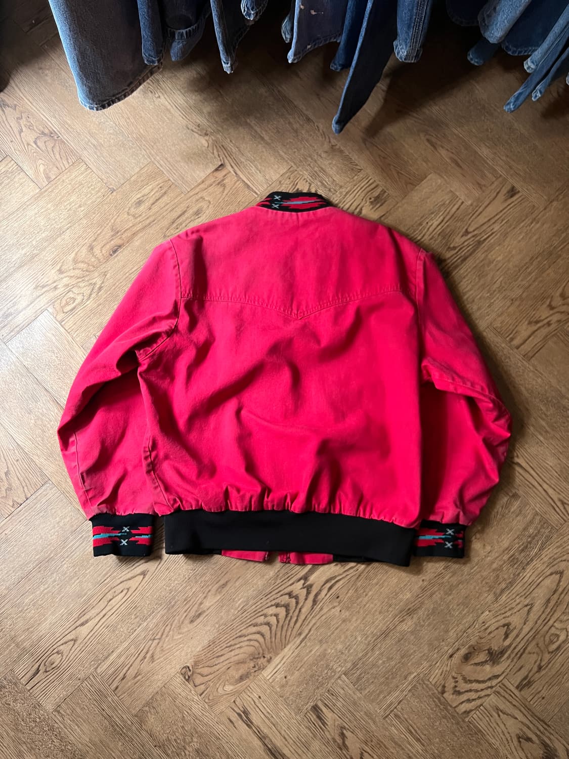 [L]90's SADDLE KING 산타페 타입 아즈텍 캔버스 워크자켓 상품이미지6