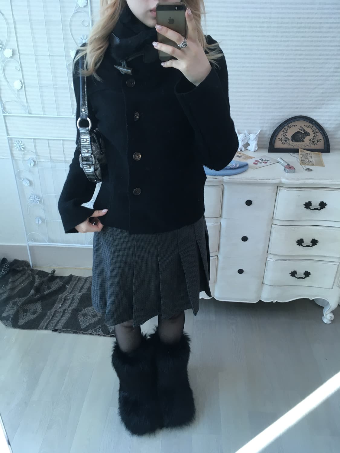 jpn vintage black duffle wool jk 상품이미지4