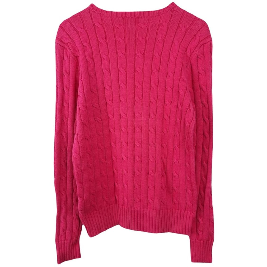 [폴로 랄프로렌] 포니 로고 자수 케이블 꽈배기 니트 핑크 M19975 상품이미지3