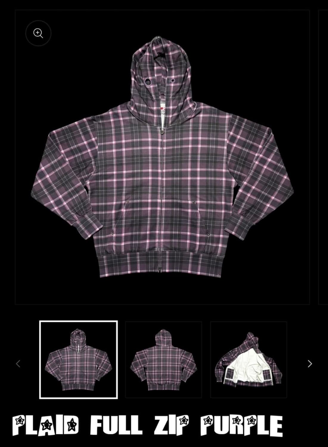 스타팀 체크 후드집업 상품이미지1