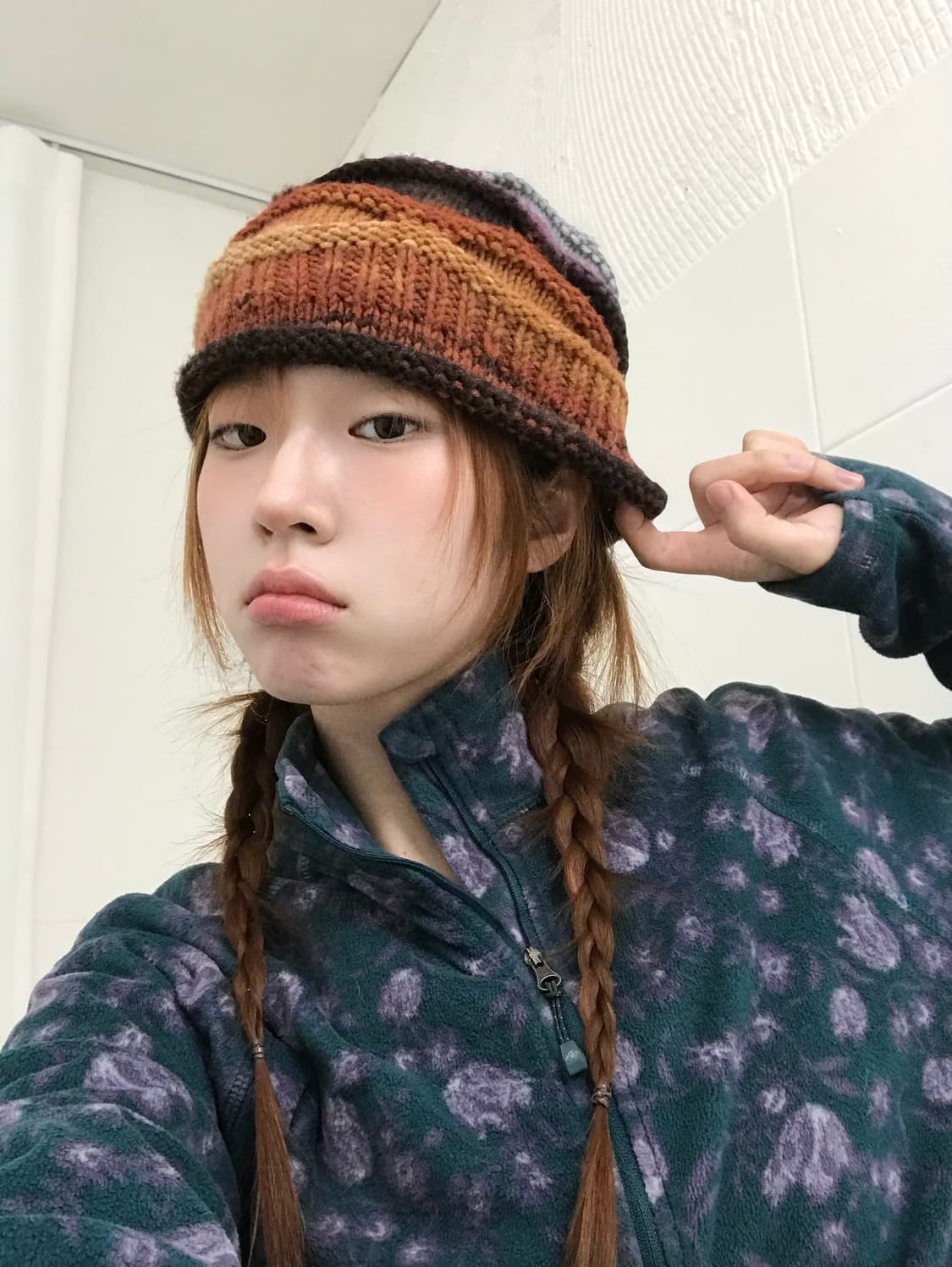 빈티지 그런지 하구미 니트 비니 상품이미지1