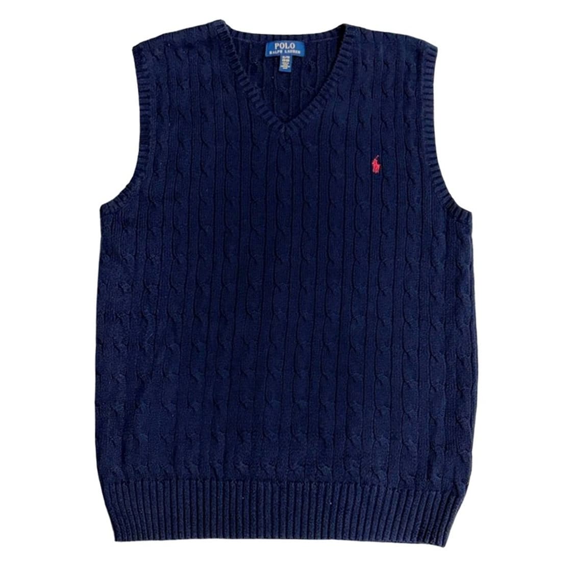 POLO 케이블 니트 코튼 베스트 XL 상품이미지1