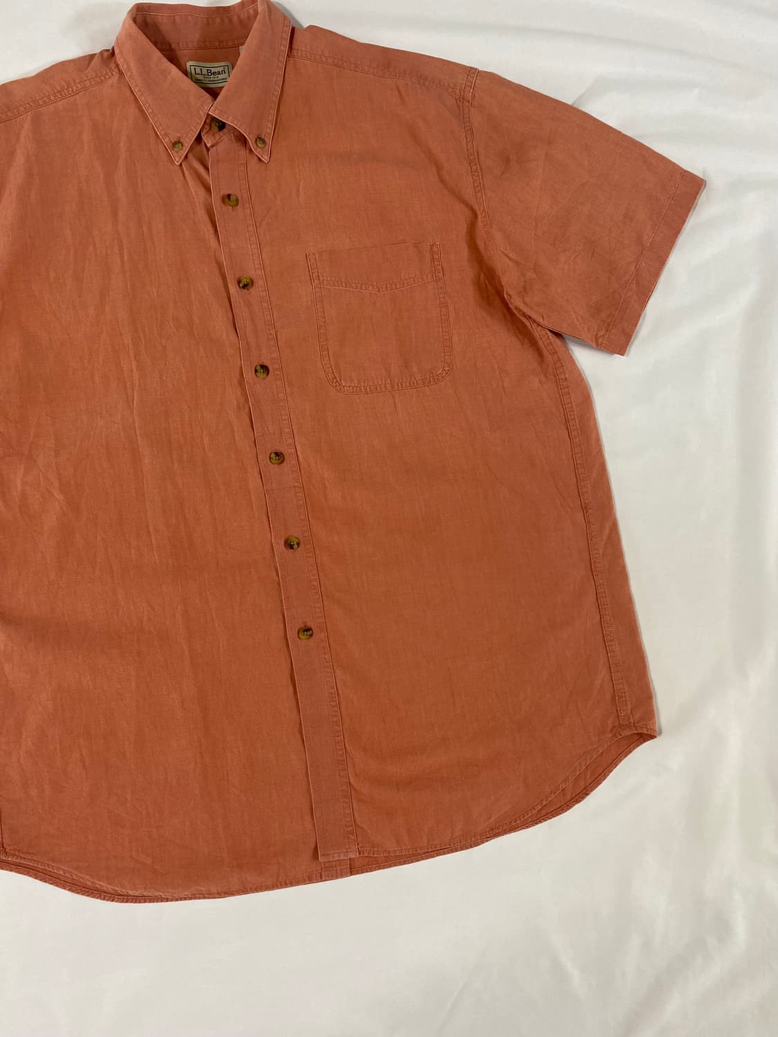 [L] L.L.Bean 엘엘빈 빈티지 워싱 코튼 하프 반팔 셔츠 상품이미지5