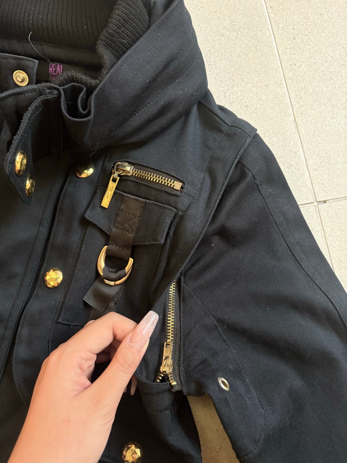 금장 크롭 자켓 상품이미지6