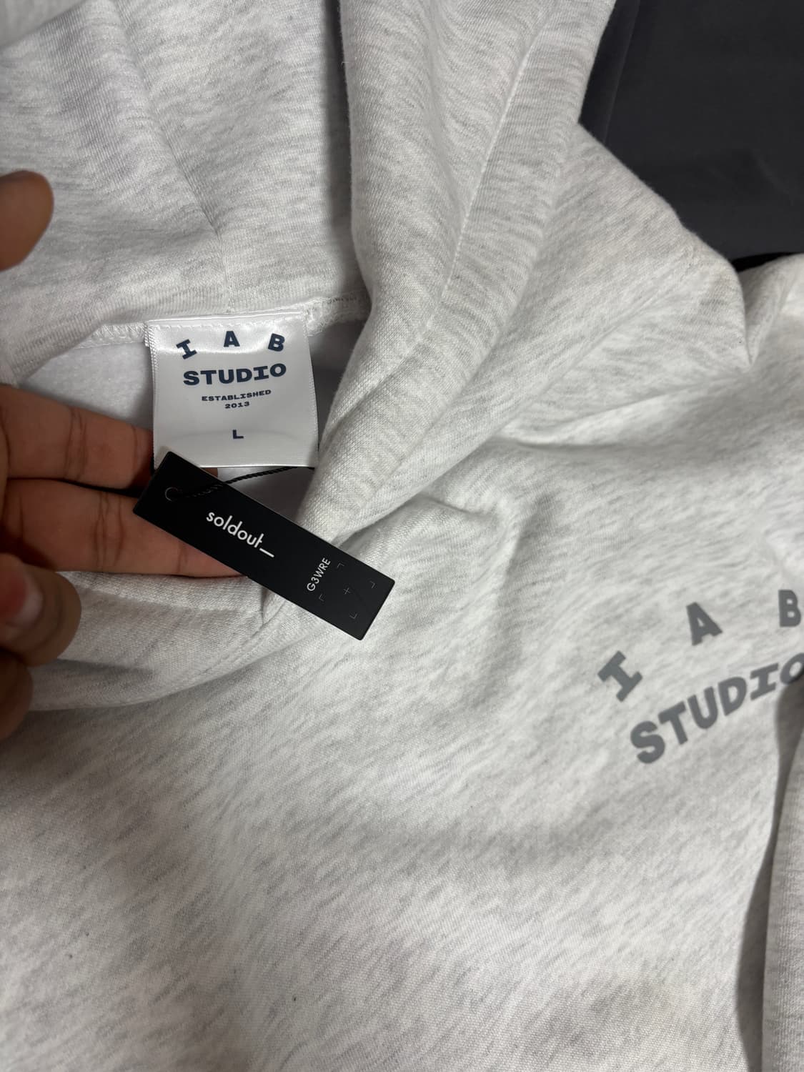 아이앱 스튜디오 후드 라이트 그레이 L 상품이미지2