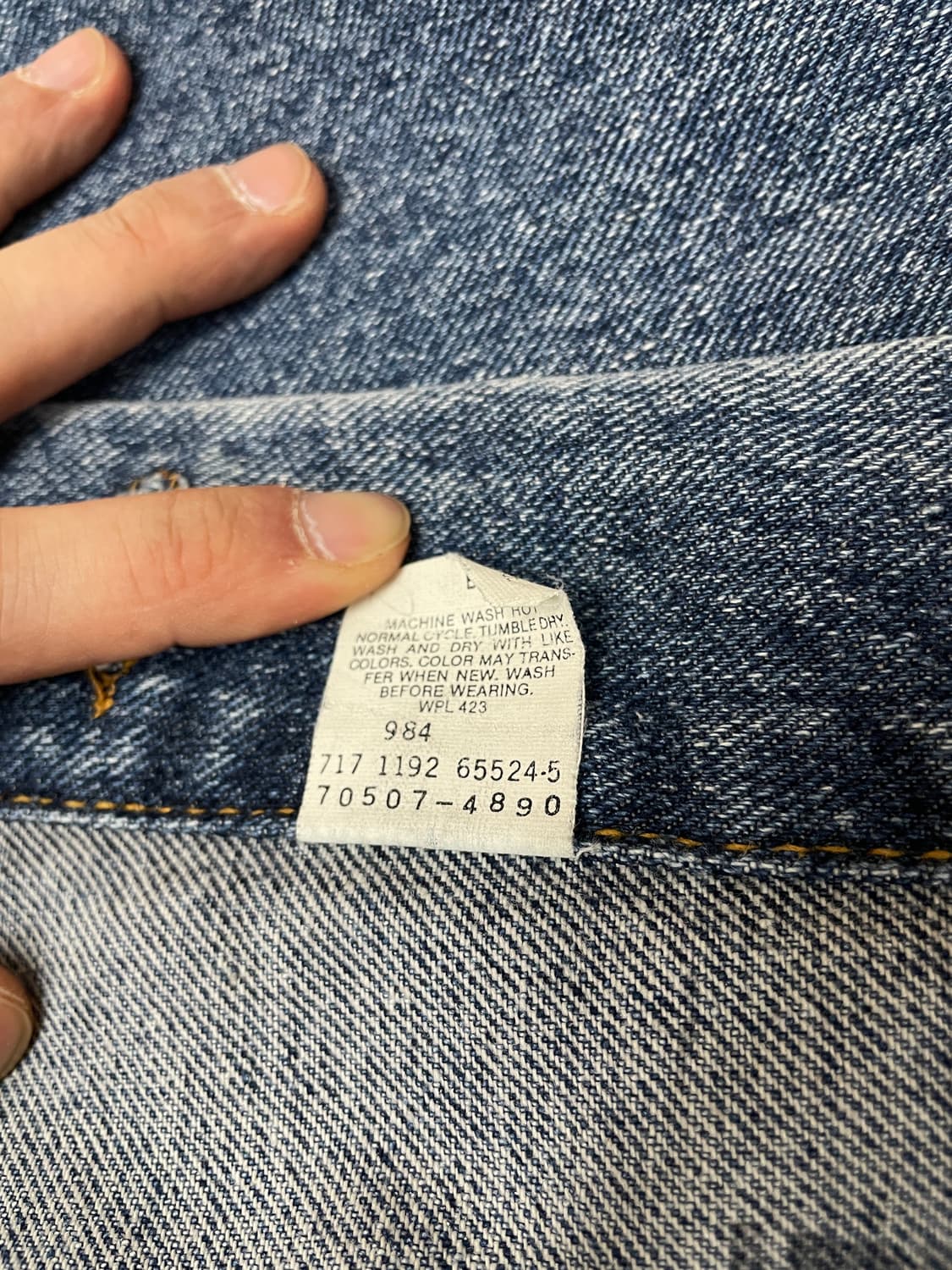 [XL] 90s USA Levis 리바이스 데님 자켓 타입3 트러커 상품이미지5