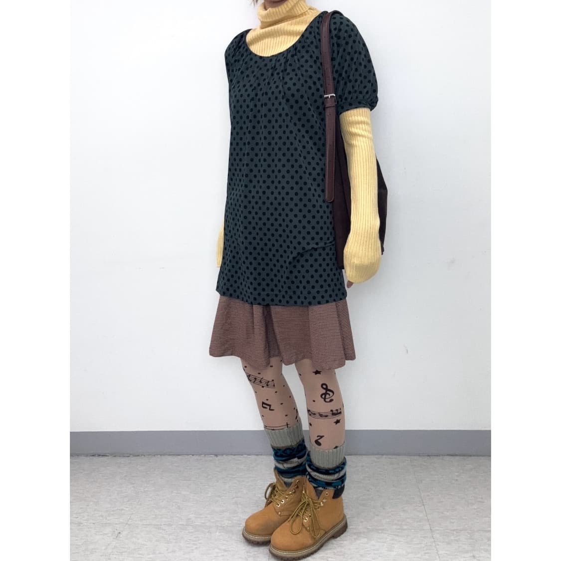 빈티지 도트 원피스 상품이미지3