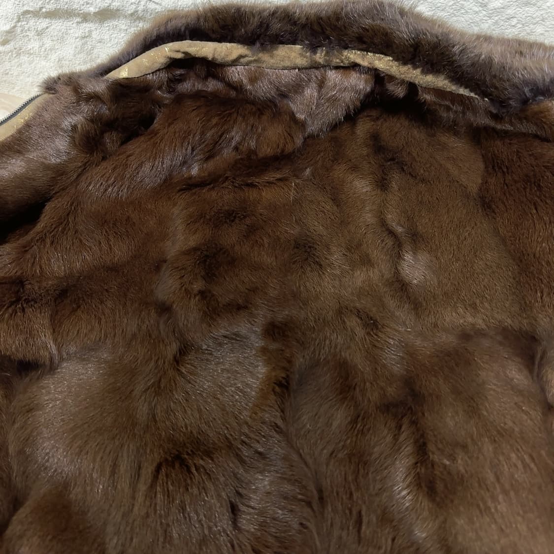 빈티지  밍크퍼 칼라 양털 염소새끼털 되지가죽자켓 무스탕 상품이미지7