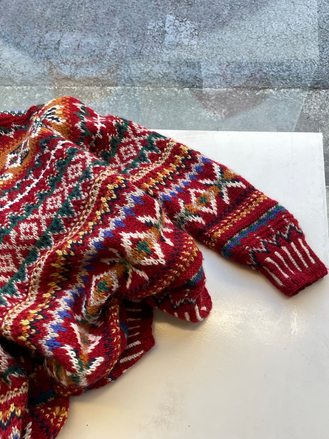 Vintage Fair isle wool sweater 페어아일 스웨터 상품이미지9